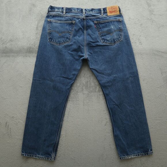 Levi's Jeans Mens Fits 39x29 (Size 40x30) Blue 505 Reg Straight Cotton Denim - Picture 9 of 15